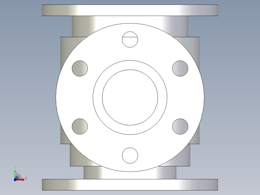 B3004532-水流连接器（T形接头）前视图