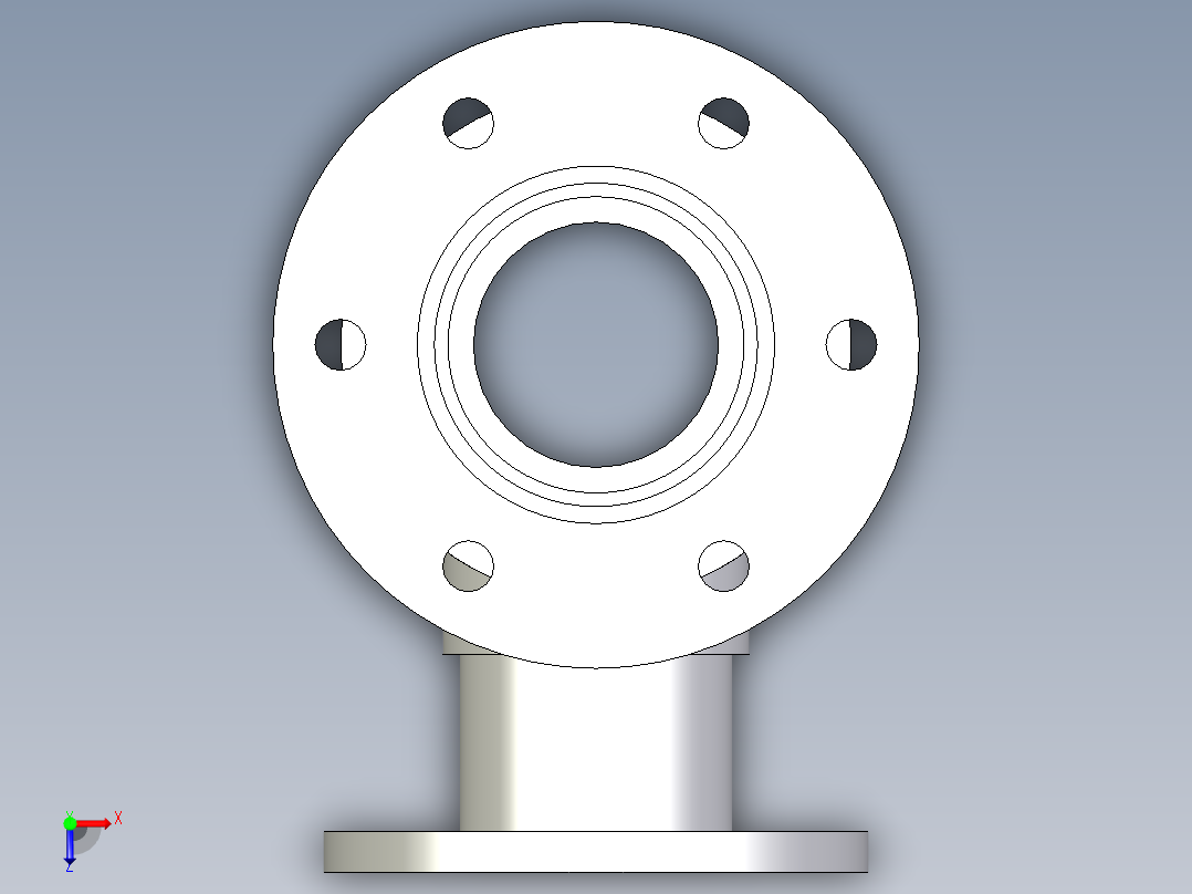 B3004532-水流连接器（T形接头）俯视图