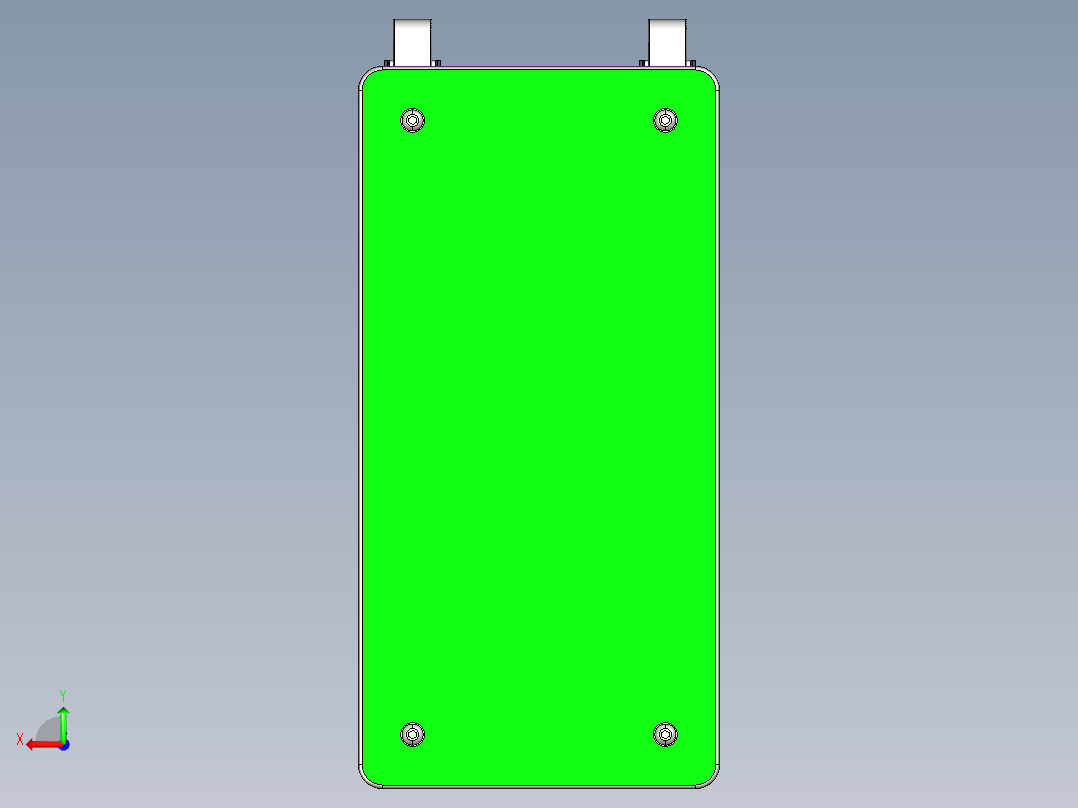 承重350公斤板的家具滚轮600x300，高度=145后视图