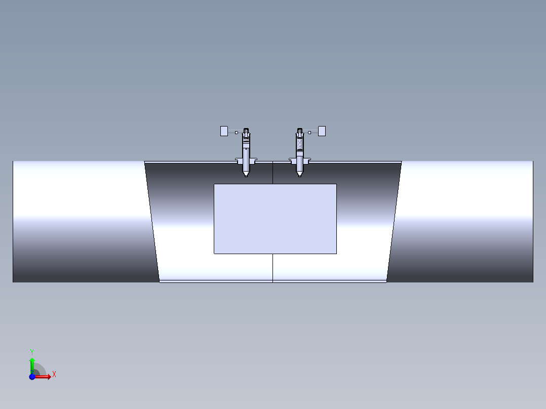 水箱泄压管前视图