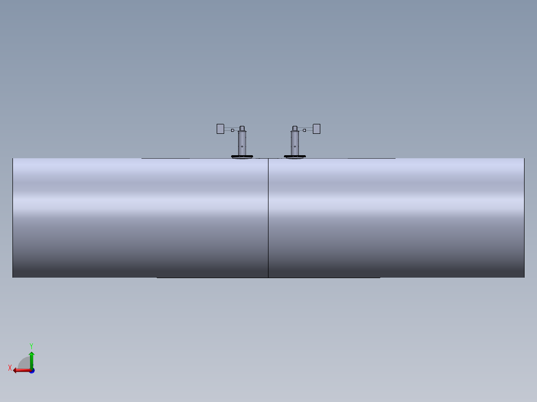 水箱泄压管后视图
