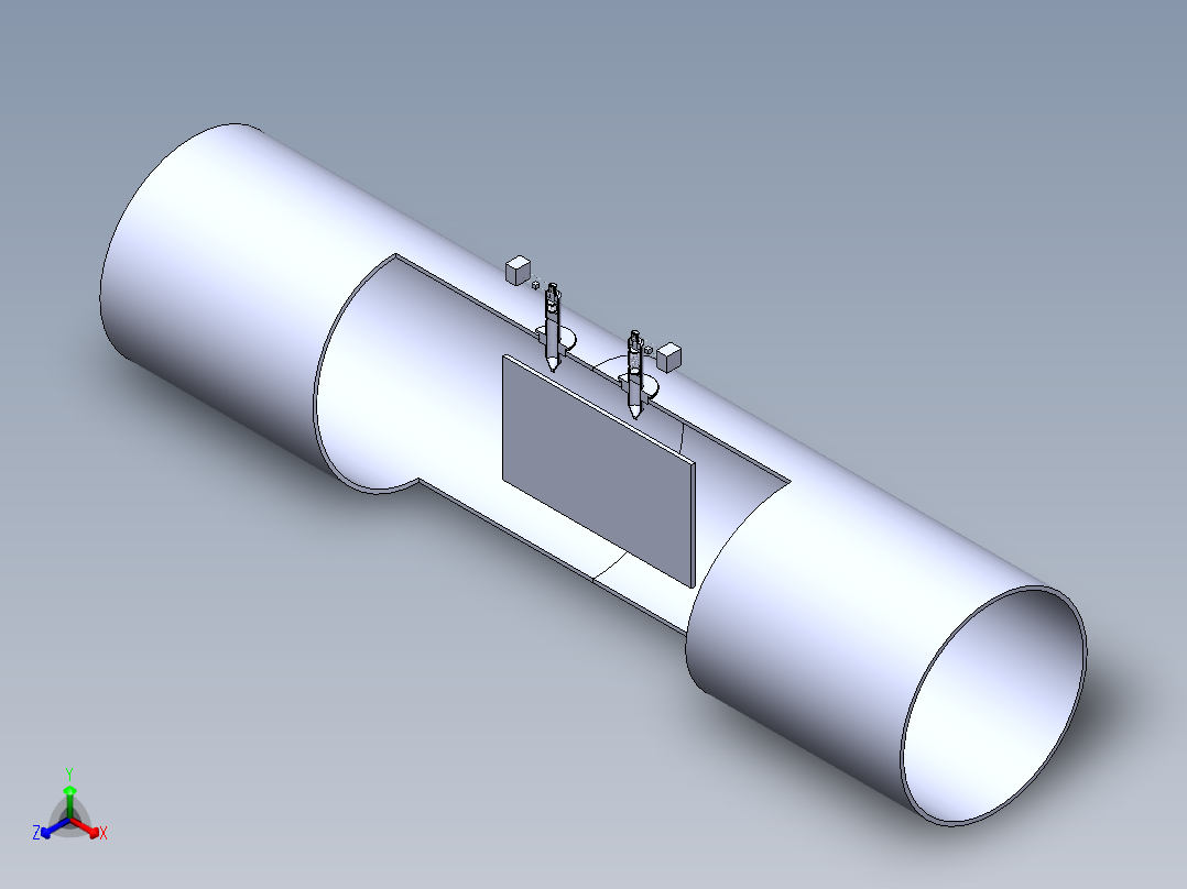 水箱泄压管正等轴测图