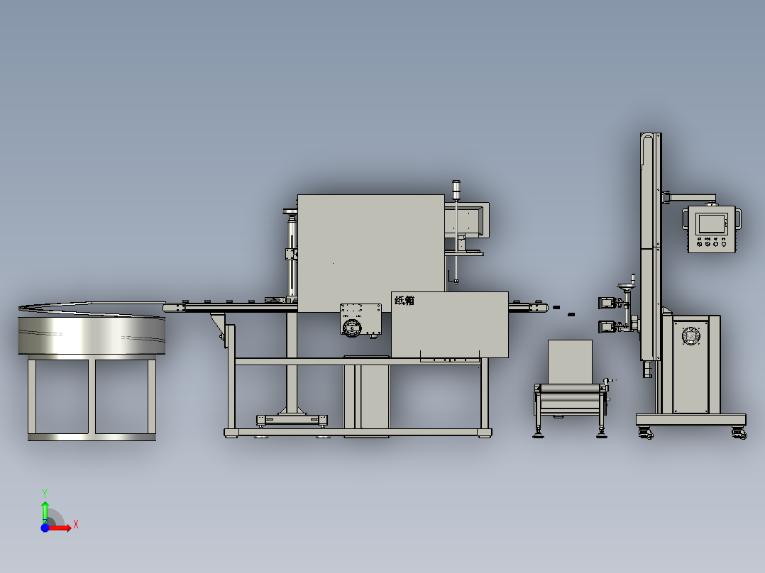 高效率打码输送线前视图