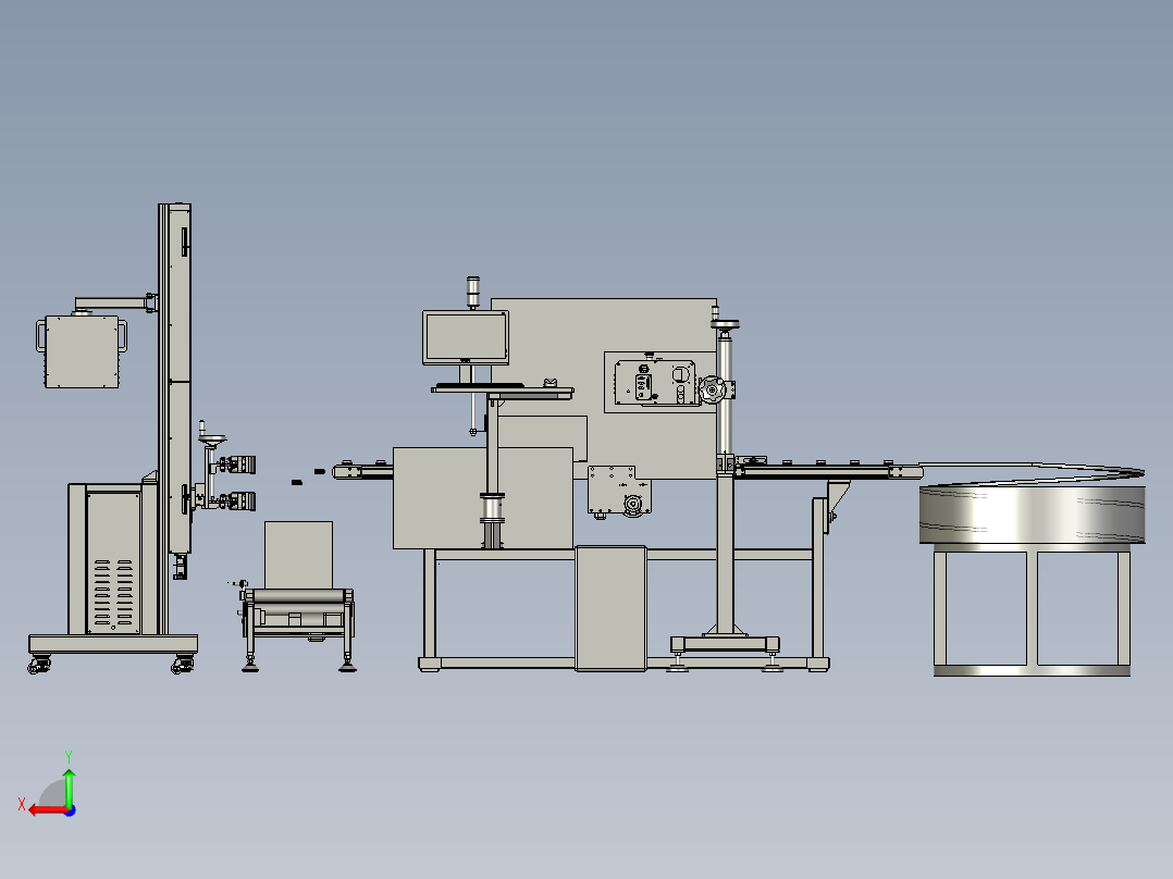 高效率打码输送线后视图