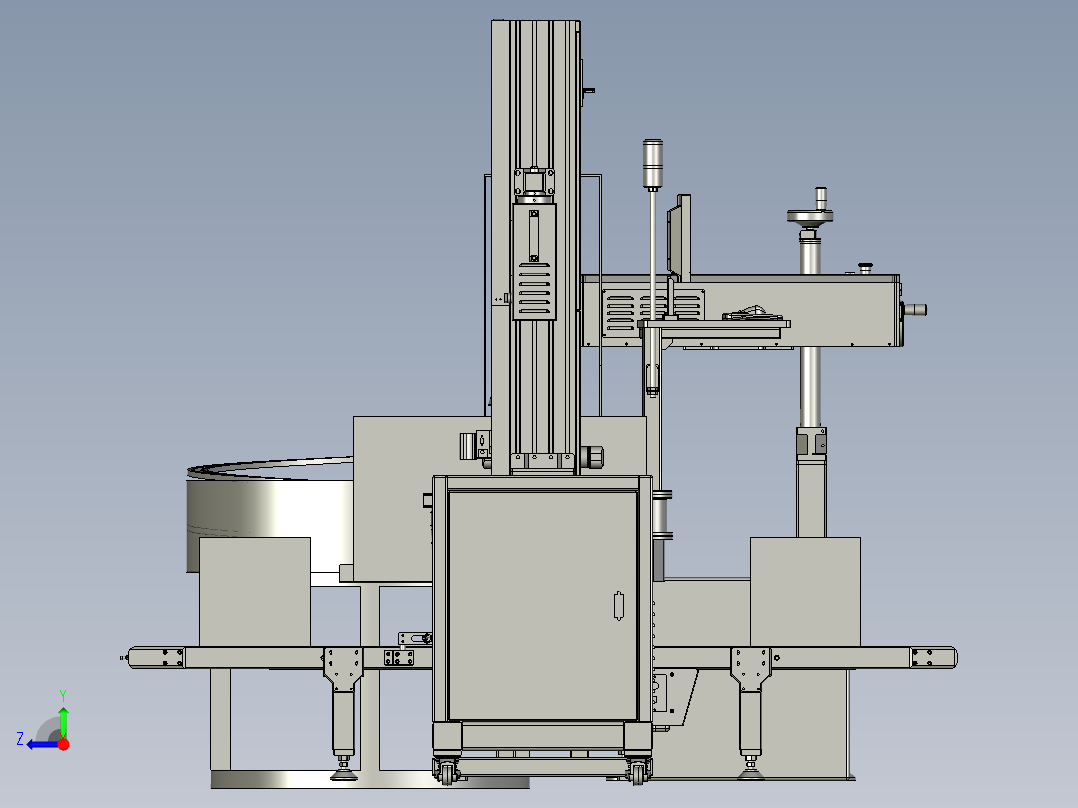 高效率打码输送线右视图