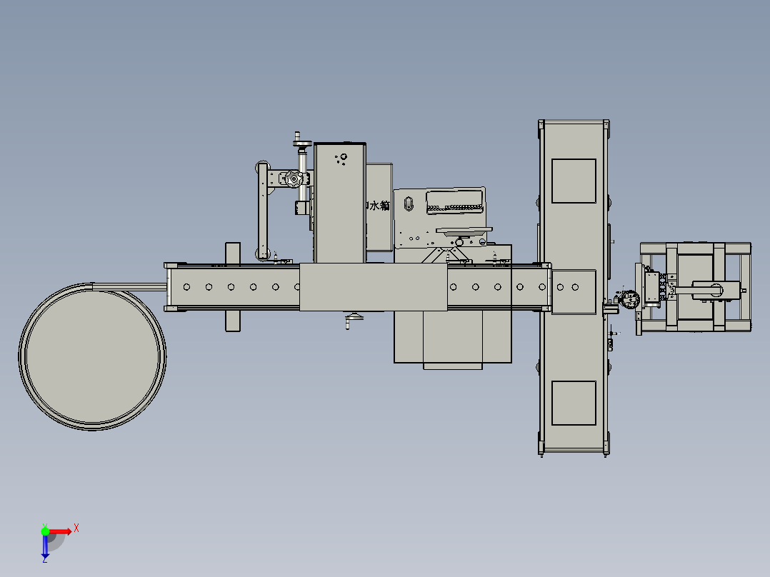 高效率打码输送线俯视图