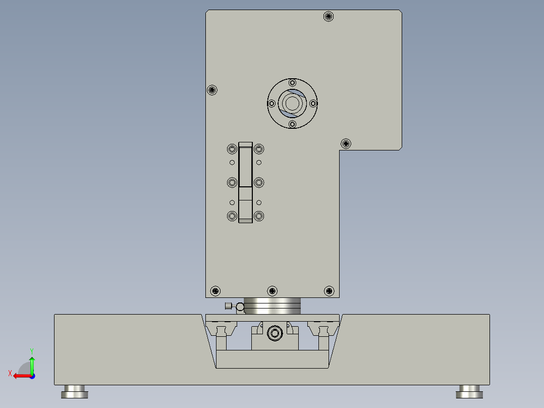 巧克力机三坐标运动装置后视图