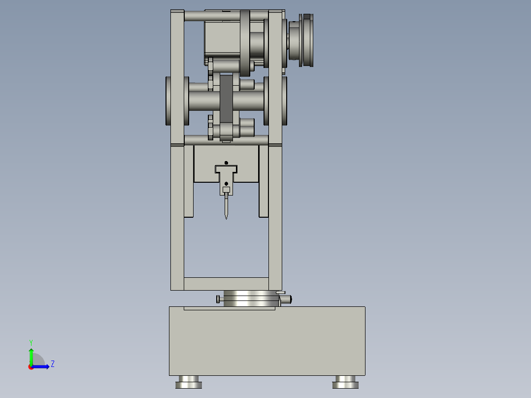 巧克力机三坐标运动装置左视图