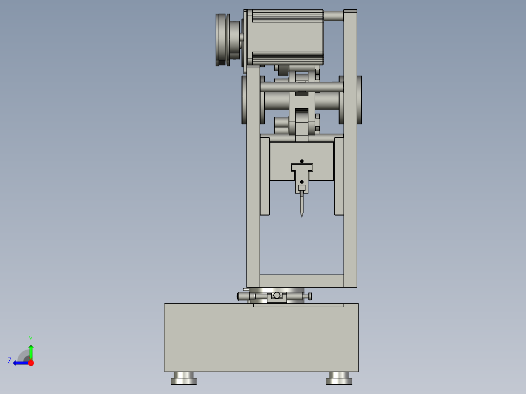 巧克力机三坐标运动装置右视图