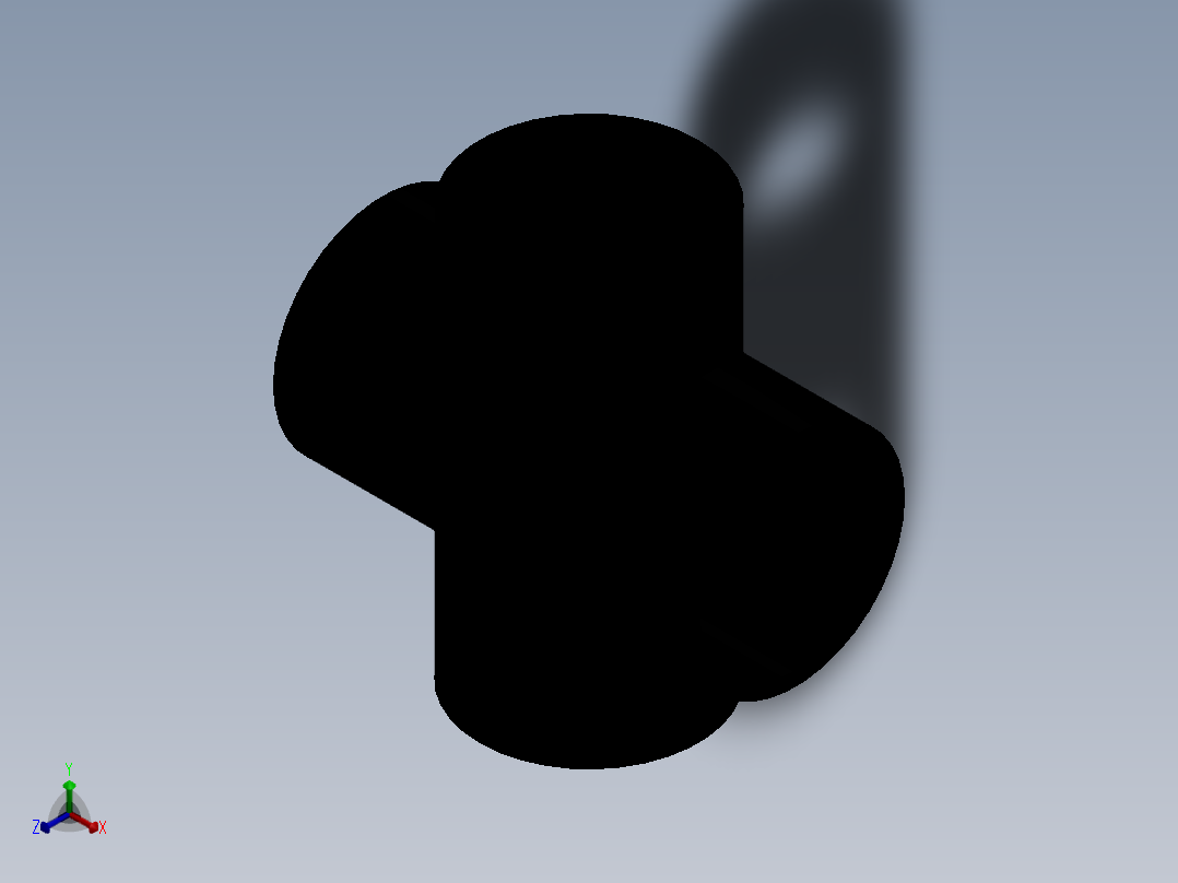 四通(Cross)正等轴测图