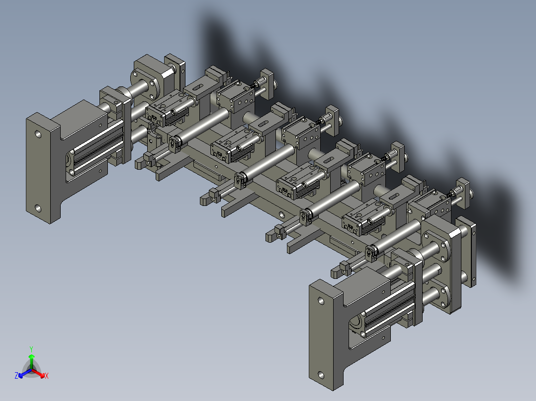 转子压紧机构主视图