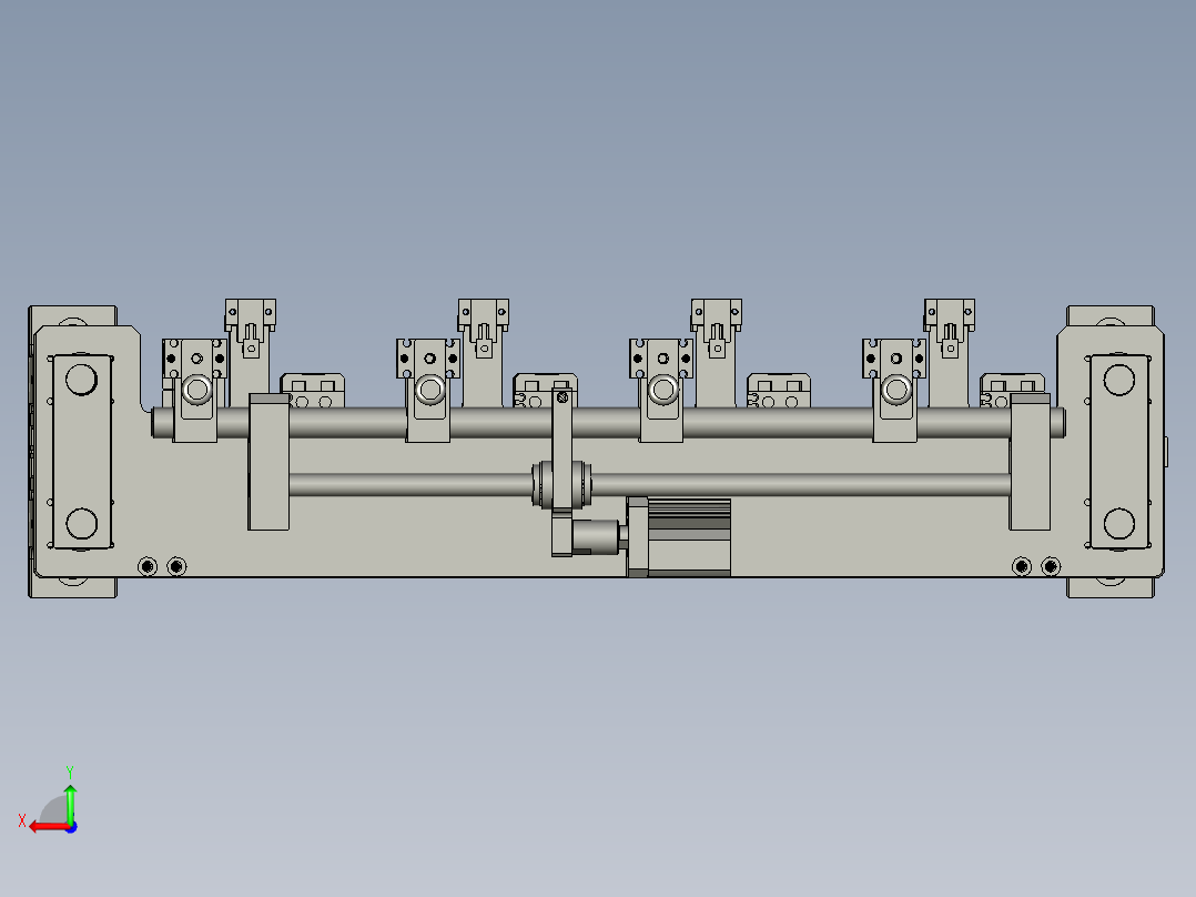 转子压紧机构后视图