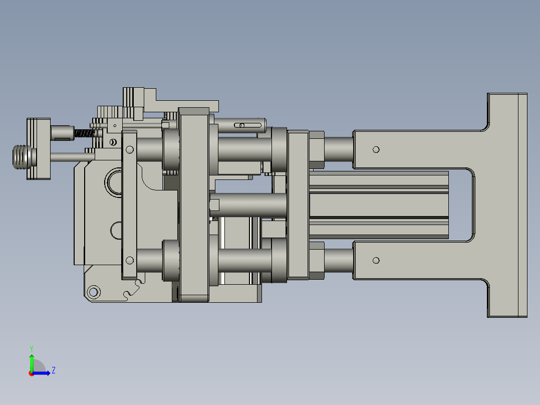 转子压紧机构左视图