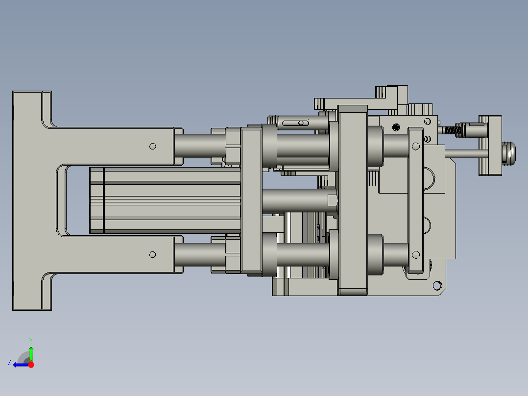 转子压紧机构右视图