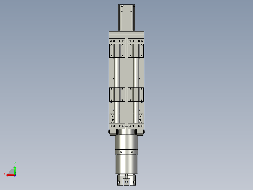 拧盖机构装配后视图