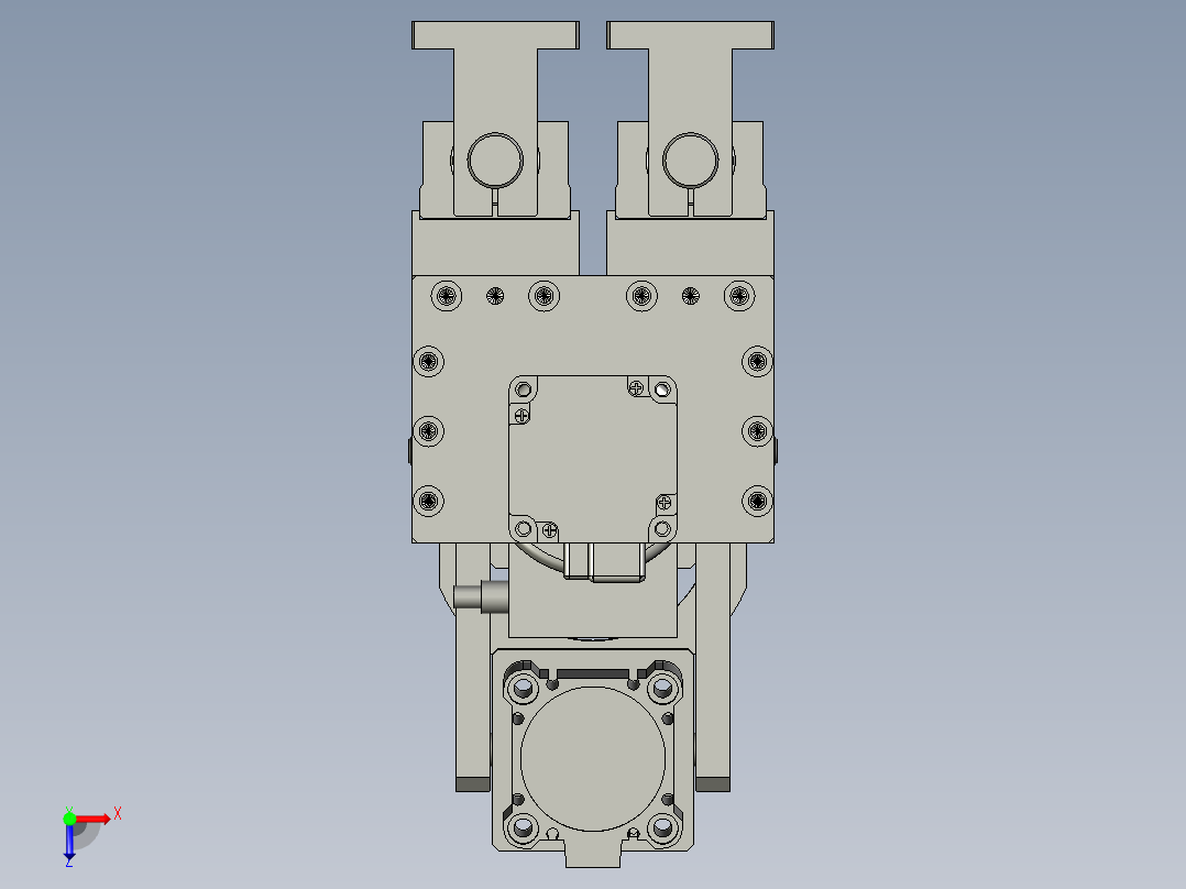 拧盖机构装配俯视图