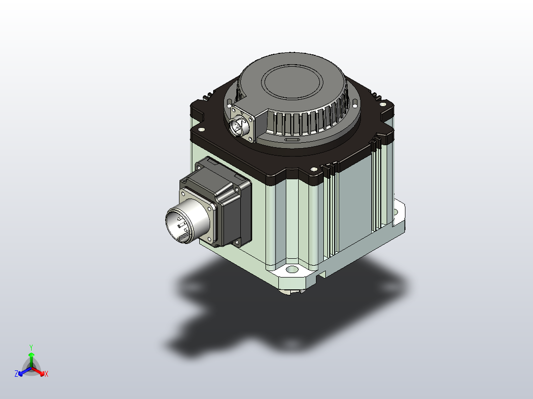 超川伺服电机-CC-M3M100-NN14主视图