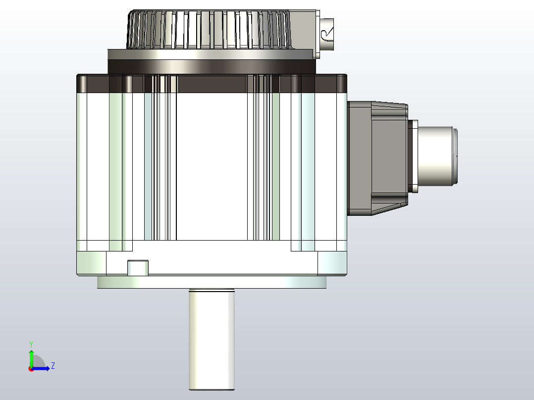超川伺服电机-CC-M3M100-NN14左视图