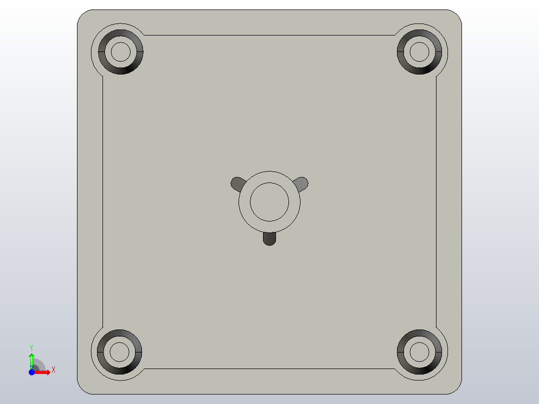 铝型材端盖HFC6-3030-B前视图