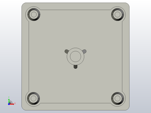 铝型材端盖HFC6-3030-B前视缩略图