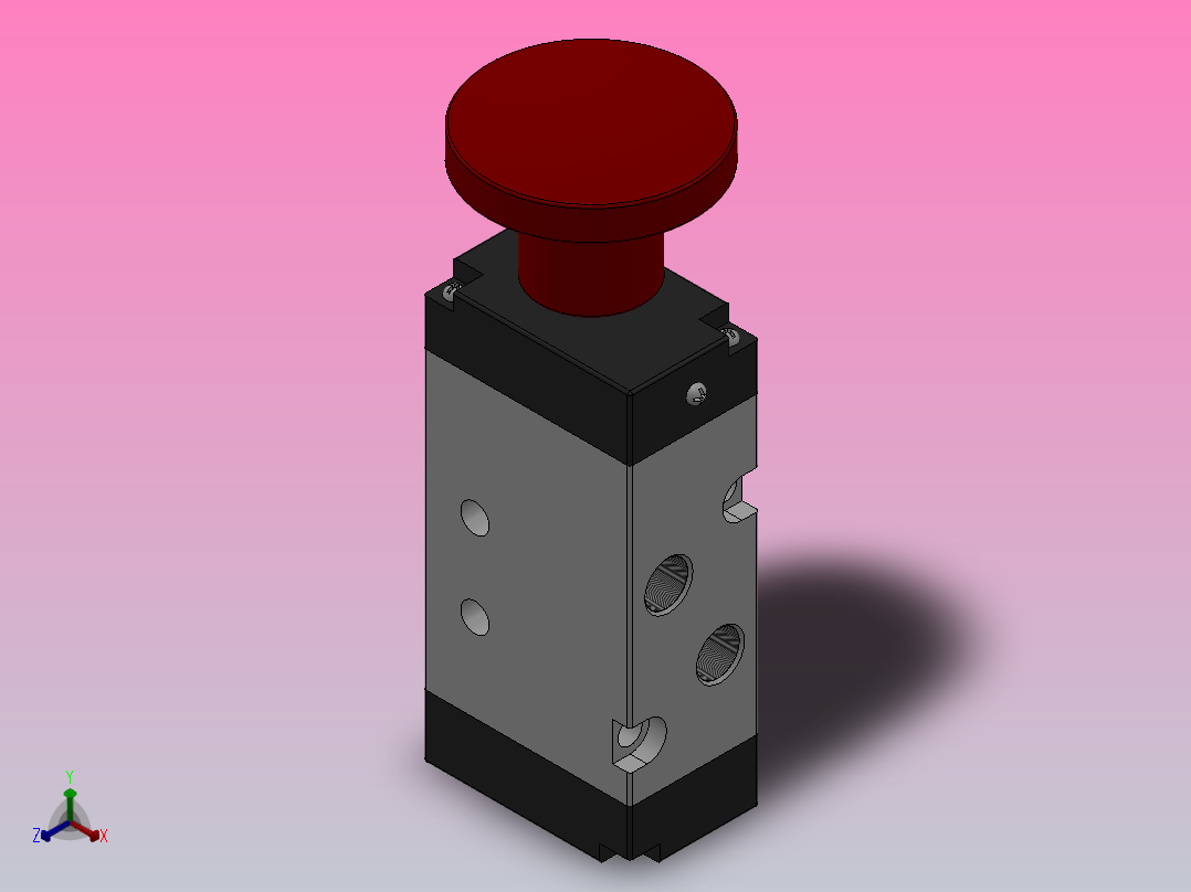 C系列推拉式人控阀[Q25R5C-L3]主视图