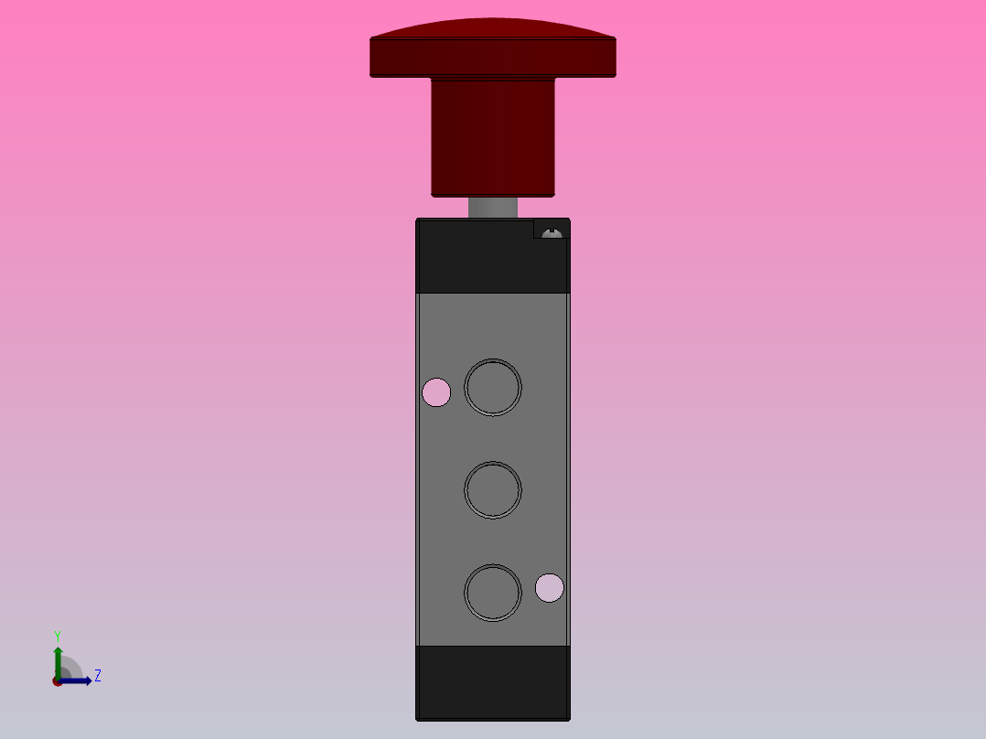 C系列推拉式人控阀[Q25R5C-L3]左视图