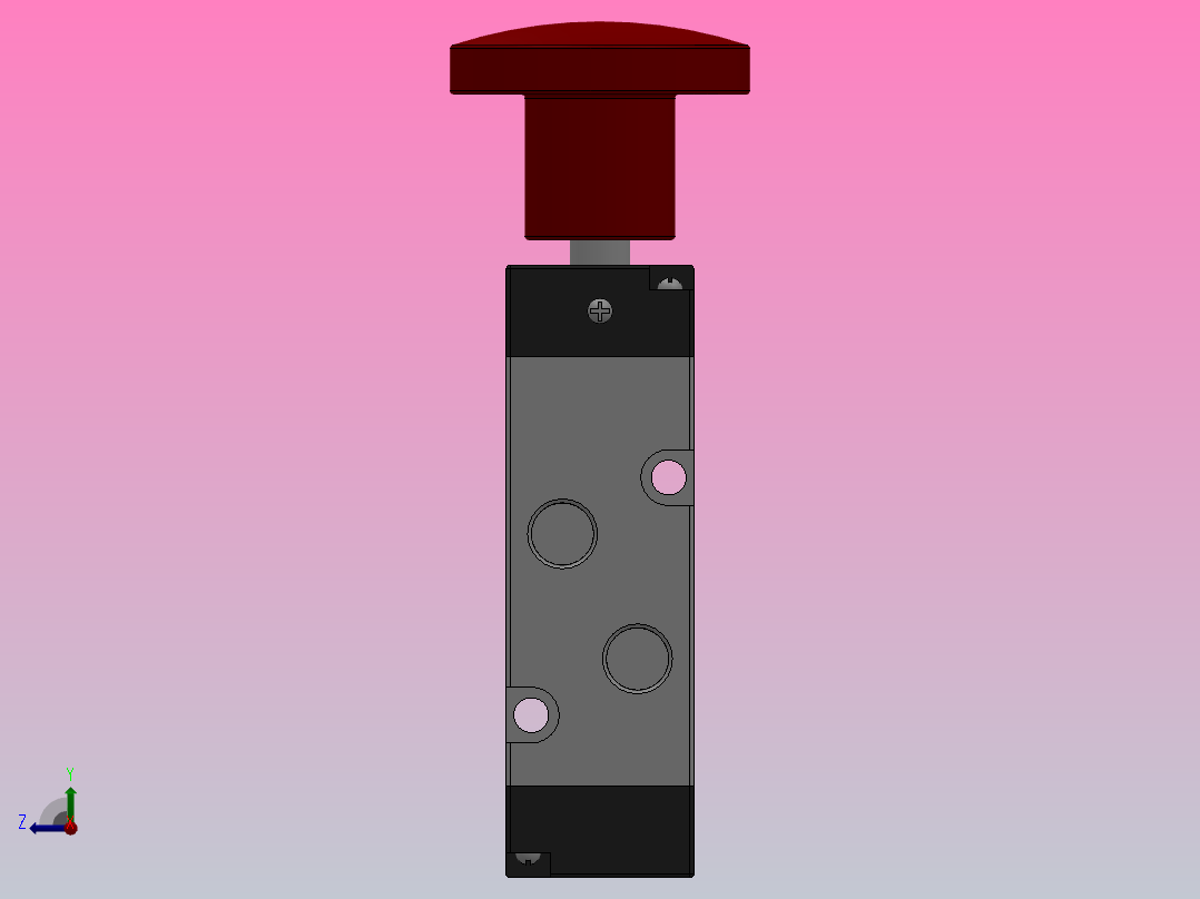 C系列推拉式人控阀[Q25R5C-L3]右视图