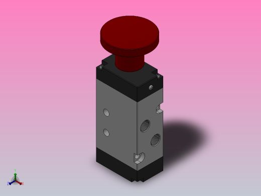 C系列推拉式人控阀[Q25R5C-L3]正等轴测缩略图