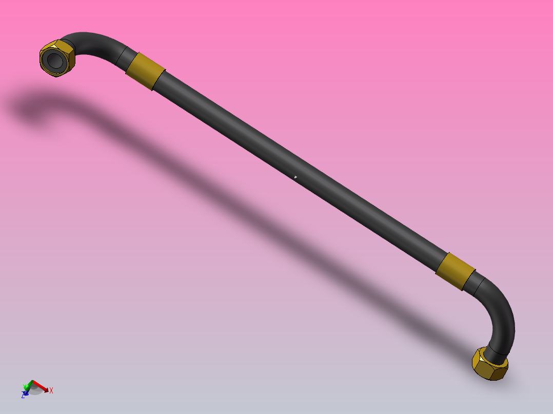 锥密封双90°钢丝编织胶管总成D型III_31.5DⅢ-1000主视图