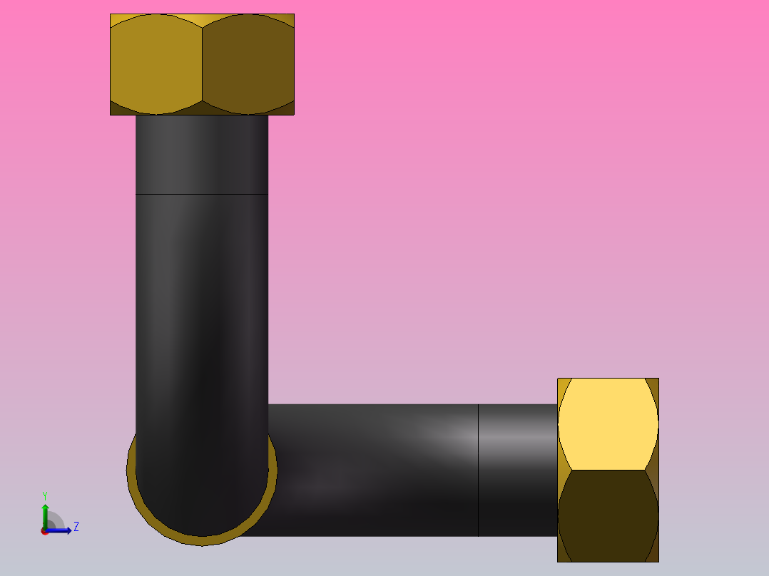 锥密封双90°钢丝编织胶管总成D型III_31.5DⅢ-1000左视图
