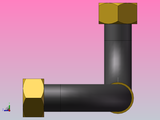锥密封双90°钢丝编织胶管总成D型III_31.5DⅢ-1000右视缩略图