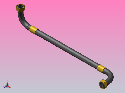 锥密封双90°钢丝编织胶管总成D型III_31.5DⅢ-1000正等轴测缩略图