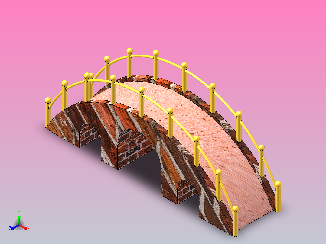 拱桥正等轴测图