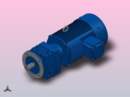 RF27法兰轴伸式安装斜齿轮减速机RF27-Y1.5-4P-90L-M1-0°-Φ160