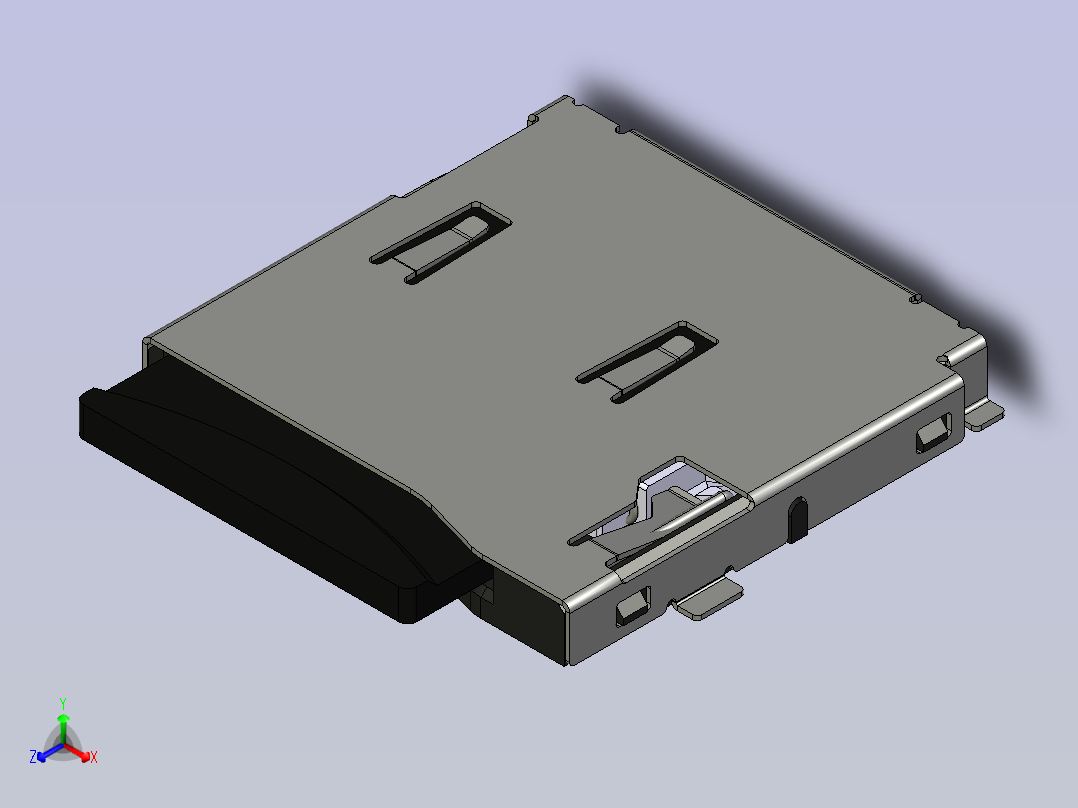 A0004796-XKB 连接器 XKTF-015-N SD 卡推推连接器主视图