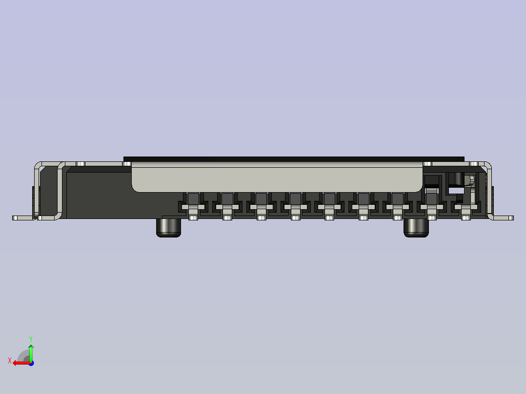 A0004796-XKB 连接器 XKTF-015-N SD 卡推推连接器后视图