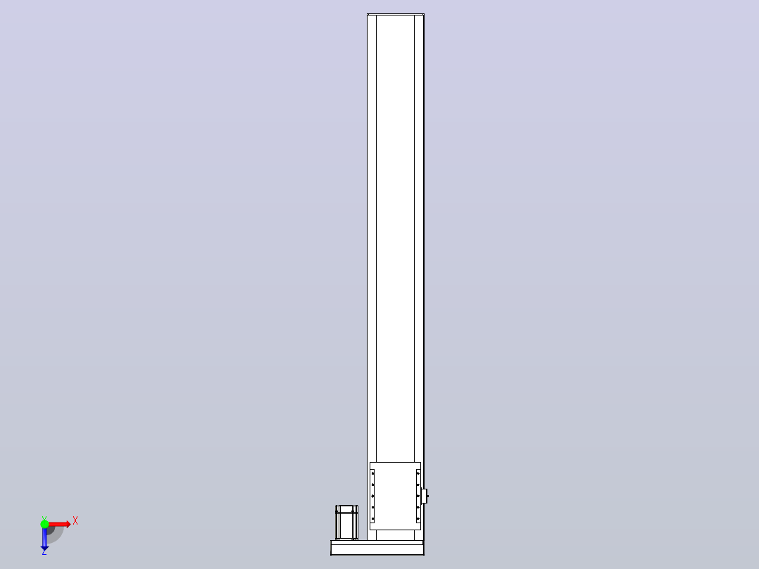 滚珠丝杠直线轴带导轨全封闭TPA-HCR-202D-2510C-L1550-ML-Y-P75-N3俯视图