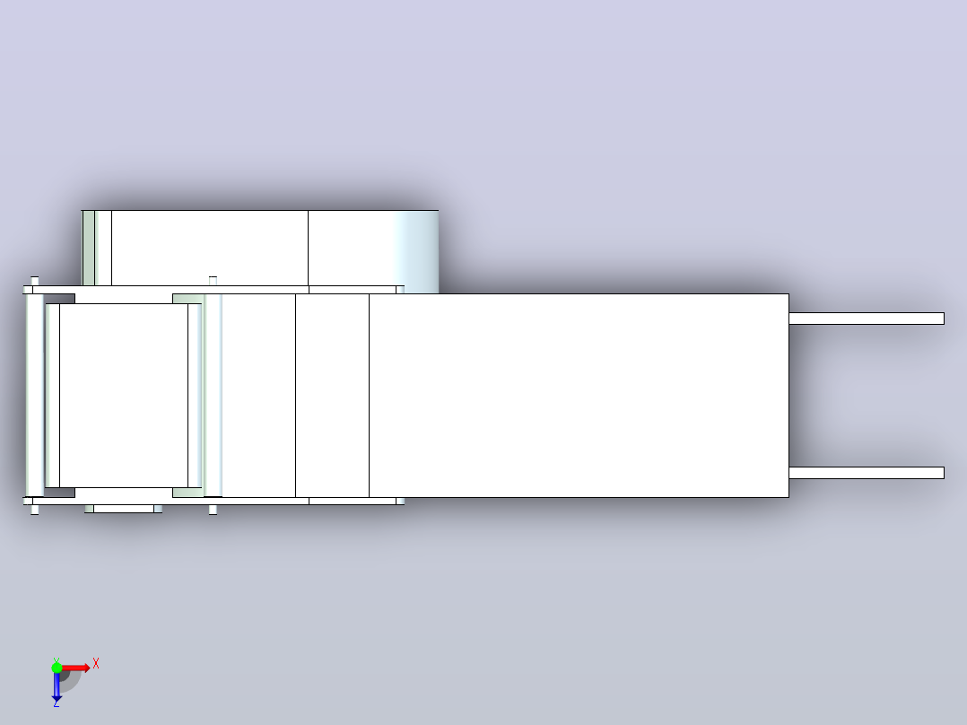 YHEJ325-DGL-C1 YH动力过渡尾部装置俯视图