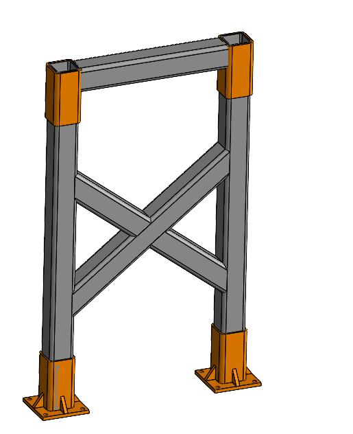 工业模块化钢结构平台3D图纸 Solidworks设计