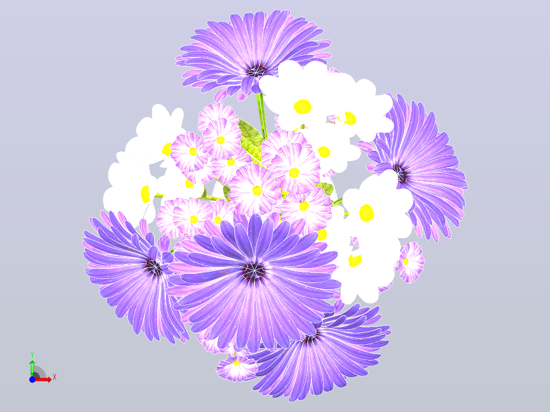 餐桌的插花前视图