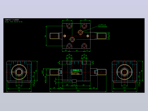 薄型气缸转角下压缸2D-HCS32x10-D-B