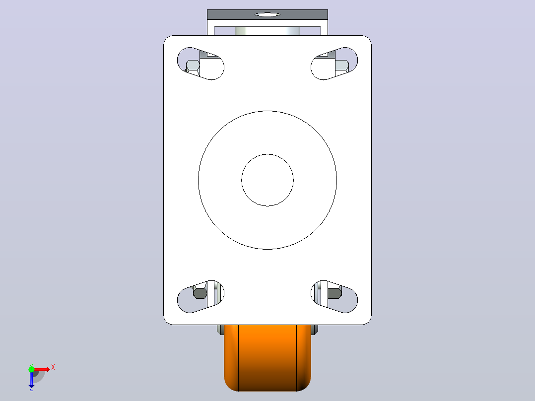 脚轮CFP11-D125-UR俯视图