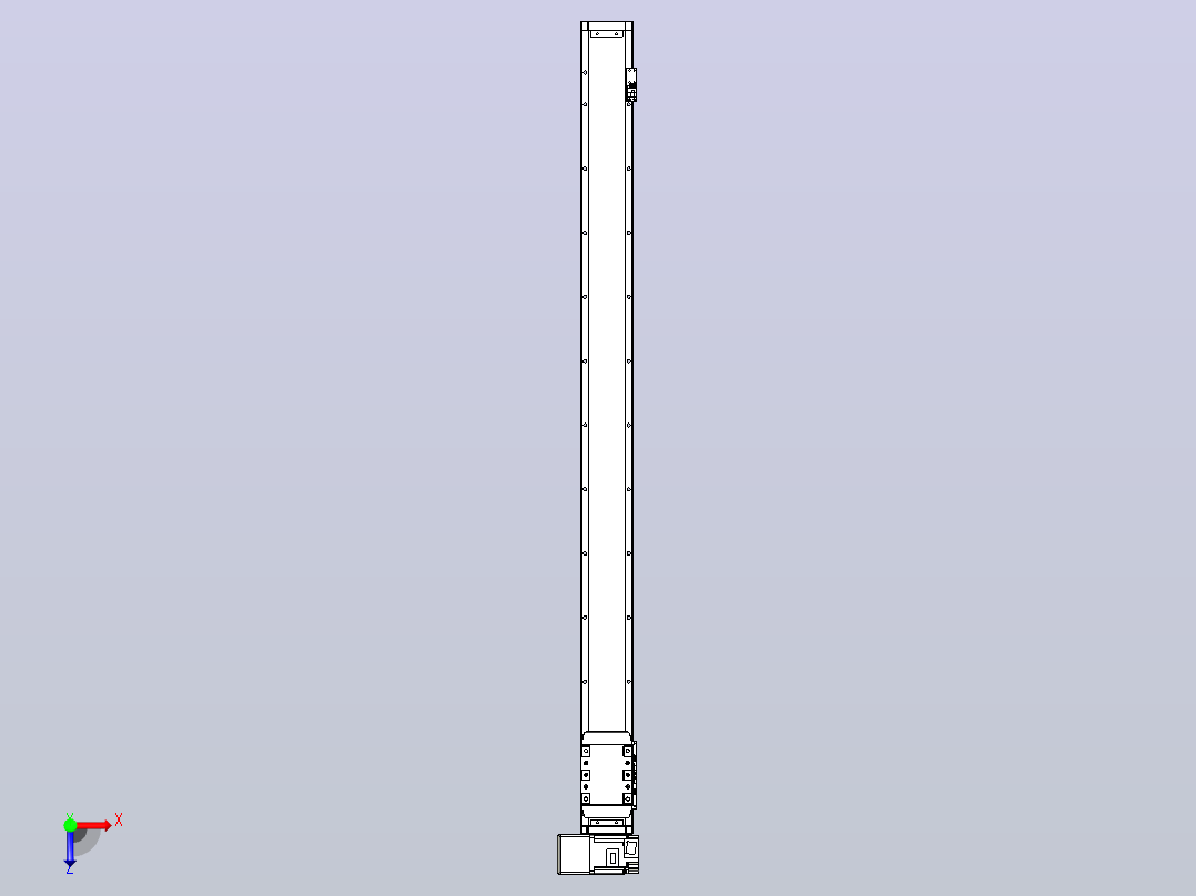 机器人皮带驱动直线轴TPA-GCB-80-P60-L1050-LU-M20-N3俯视图
