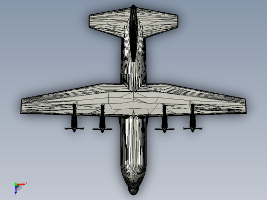 lockheed-c-130-hercules飞机俯视缩略图