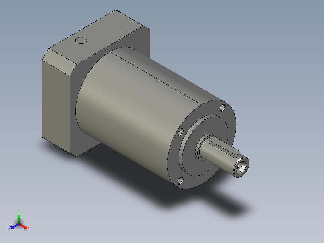 间隙减速器gearbox_gbx060020k_gbk_060_070_2_f正等轴测图