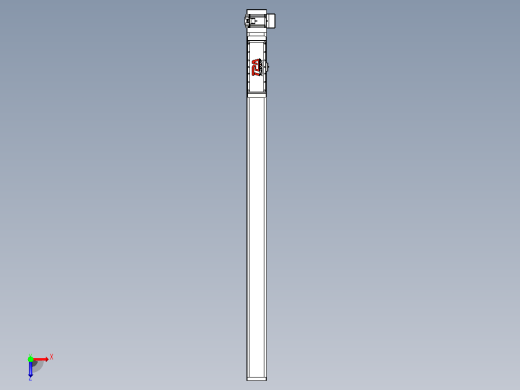 伺服电机集成皮带传动直线执行器TPA-OCB-120-224-L1550-LU-P75-N3俯视缩略图