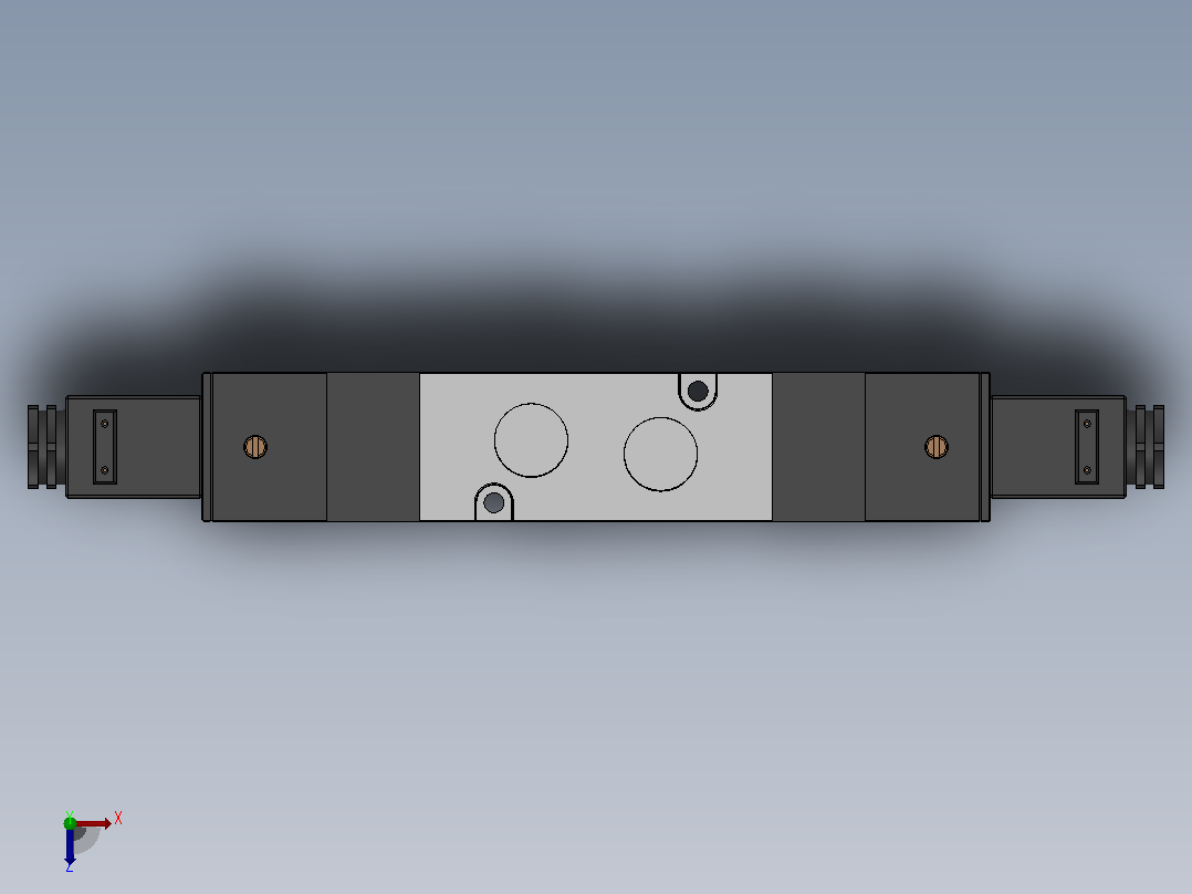 三位五通双电控换向阀（出线式）[QVFB5320-5G-03]俯视图