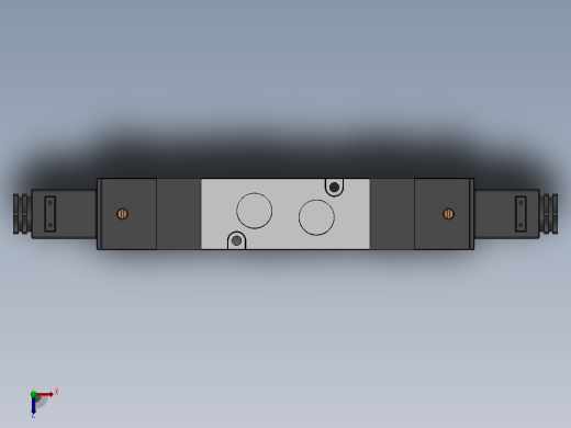 三位五通双电控换向阀（出线式）[QVFB5320-5G-03]俯视缩略图