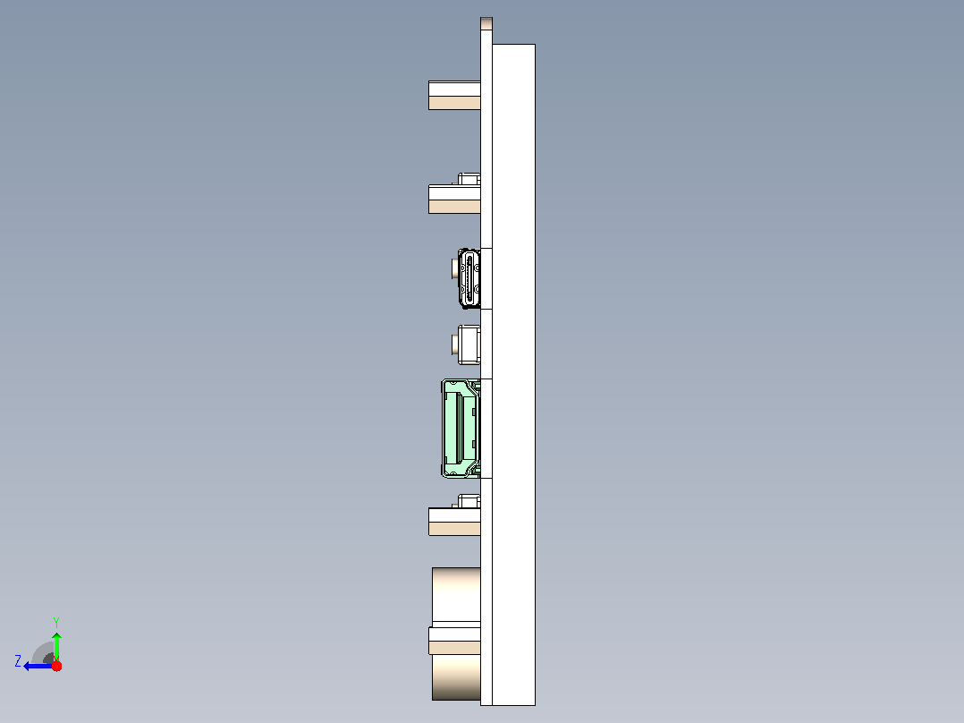 7英寸液晶显示屏右视图
