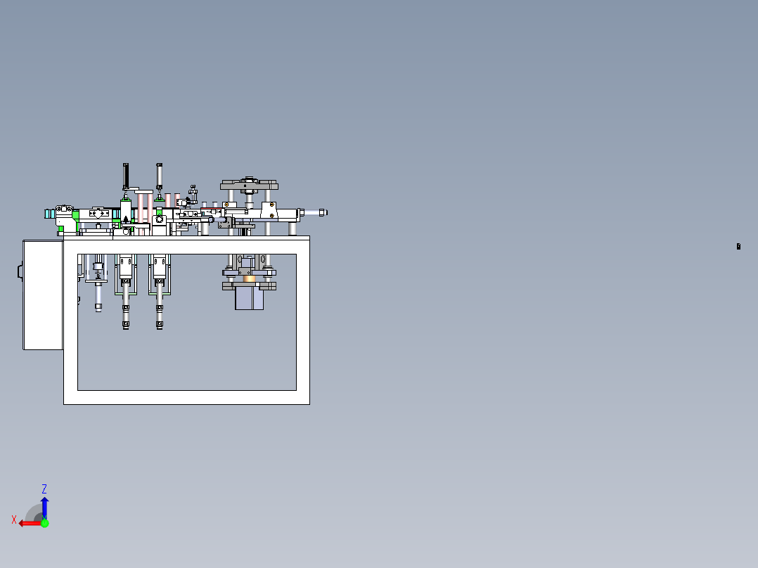 发电机小马达线圈组装充磁入磁机后视图
